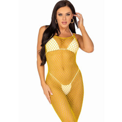 Leg Avenue - Robe Longue Filet Jaune Taille Unique